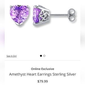 Kay Amethyst Heart Earrings